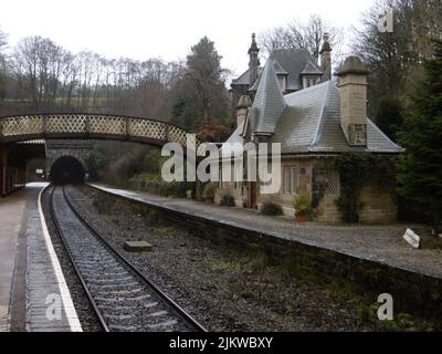 The Cromford Railway Station in Cromford, United Kingdom Stock Photo