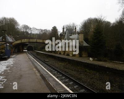 The Cromford Railway Station in Cromford, United Kingdom Stock Photo