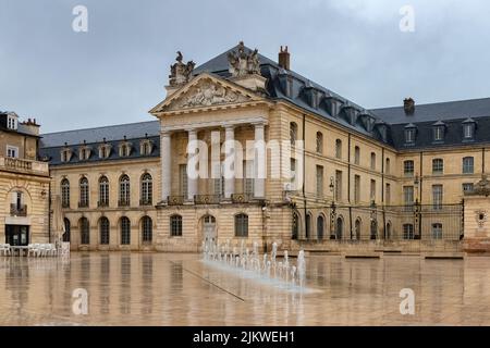 Dijon, beautiful city in France, Liberation square, with the palace of the dukes of Burgundy Stock Photo