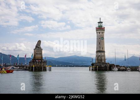 A beautiful shot of Lindau at Lake Constance in Germany Stock Photo