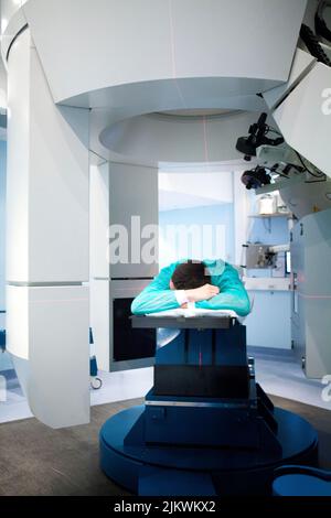 Oncological hadrontherapy allows a great precision of treatment. Stock Photo