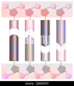 Chemical structure of the double strand of DNA made up of carbohydrates and phosphates. Stock Photo