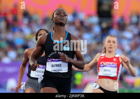 Julien Alfred Of St Lucia Wins The 100m Semi Final Stock Photo - Alamy