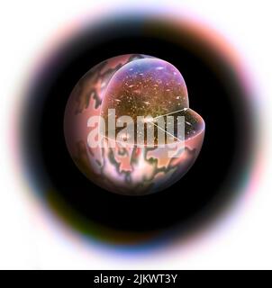 The observable universe enclosed in a sphere surrounded by cosmological ...