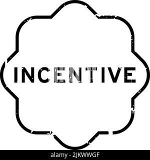 Grunge black incentive word rubber seal stamp on white background Stock Vector