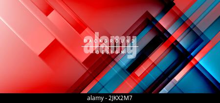 Dynamic lines on fluid color gradient. Trendy geometric abstract background for your text, logo or graphics Stock Vector