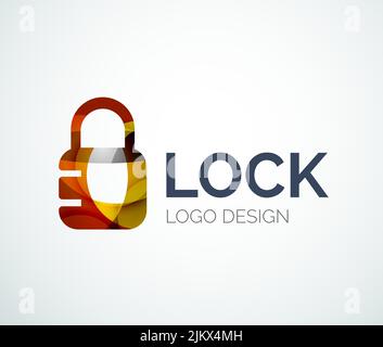 Security icon, Lock logo, absract design Stock Vector