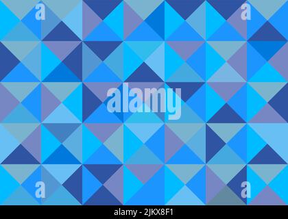 pattern of triangles of different shades of blue Stock Vector