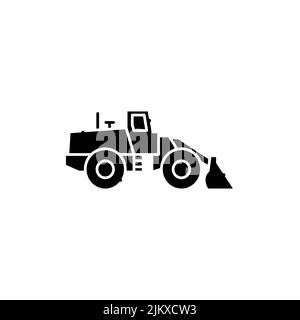 Grader sign olor line icon. Road construction. Pictogram for web page, mobile app, promo. UI UX GUI design element. Editable stroke. Stock Vector
