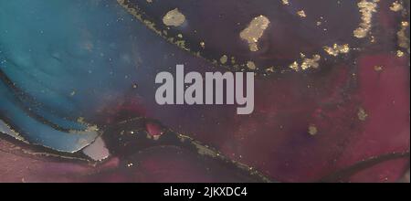 A dark blue and pink natural luxury marble texture background Stock Photo