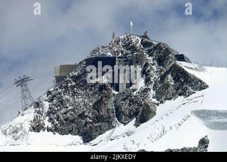 Klein Matterhorn, the highest cable car station in the alps. Zermatt, Switzerland - August 2022 Stock Photo