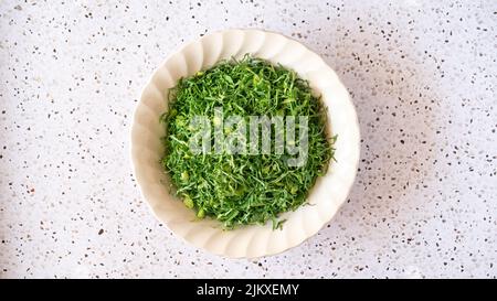 Cabbage julienne for soup called Caldo Verde Stock Photo