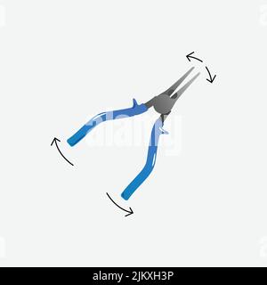 Pliers icon isolated. Construction. - Vector  Stock Vector