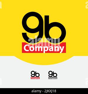 Letter G and B logo design vector template Stock Vector