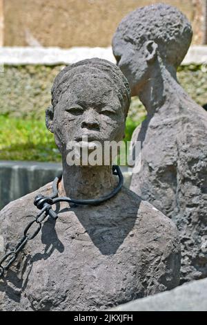 The Slavery Memorial at the old slave market, in Stone Town, Zanzibar, Tanzania. Stock Photo