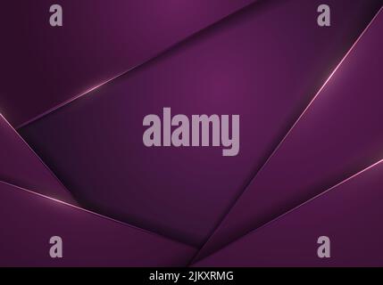 Abstract luxury template design of purple template artwork design. Overlapping design style with glitters light background. Vector Stock Vector