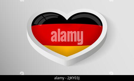 EPS10 Vector Patriotic heart with flag of Germany. An element of impact for the use you want to make of it. Stock Vector
