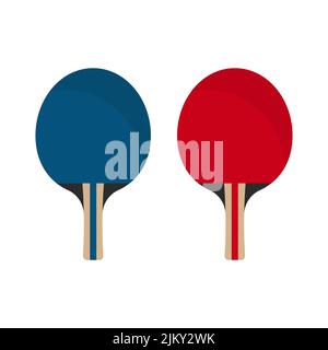 Rackets for playing table tennis or ping-pong. Vector illustration. Stock Vector