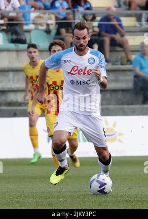 3rd August 2022; Patin Stadium, Castel Di Sangro, Italy; Friendly football, SSC Napoli versus Girona FC: Fabian Ruiz of Napoli Stock Photo