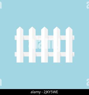 Fence icon flat design. Vector illustration. Stock Vector
