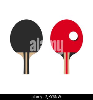 Rackets for playing table tennis or ping-pong. Table tennis bats vector illustration Stock Vector