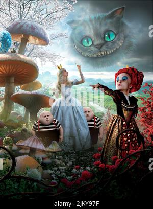 ANNE HATHAWAY, MATT LUCAS, HELENA BONHAM CARTER, ALICE IN WONDERLAND, 2010 Stock Photo