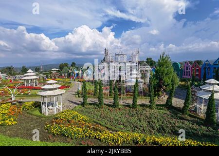 Taman Bunga Celosia Park, Bandungan, Semarang, Indonesia Stock Photo