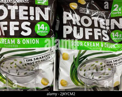 Grovetown, Ga USA - 04 20 22: Snack products on a retail store shelf Stock Photo