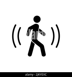 Motion detector vector icon isolated. Stock Vector