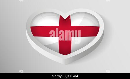 EPS10 Vector Patriotic heart with flag of England. An element of impact for the use you want to make of it. Stock Vector