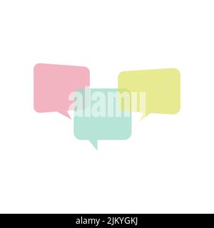 Speech bubbles and dialog bubbles on white background. Vector illustration. Stock Vector