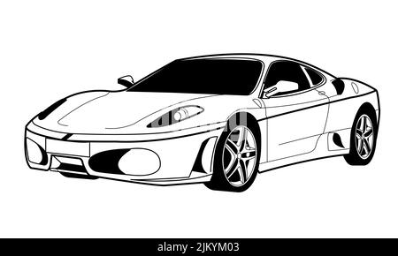 How to draw a stylish car easy step by step/Car drawing series#4