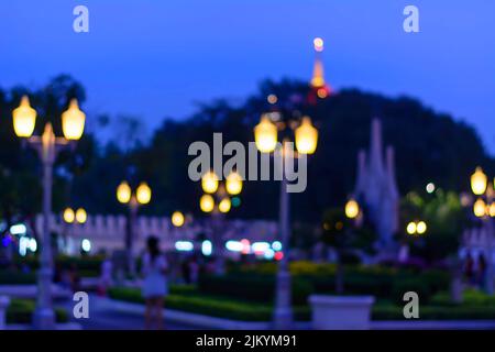 Blur colorful abstract light bokeh background is beautiful. Stock Photo