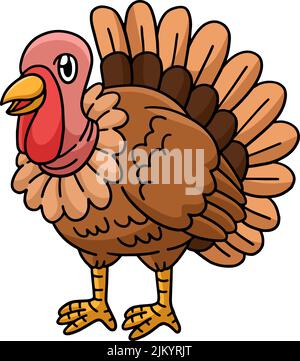 Turkey Animal Cartoon Colored Clipart Illustration Stock Vector Image & Art  - Alamy