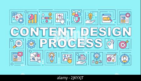Content design process word concepts blue banner Stock Vector