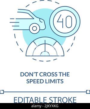 Do not cross speed limits concept icon Stock Vector Image & Art - Alamy