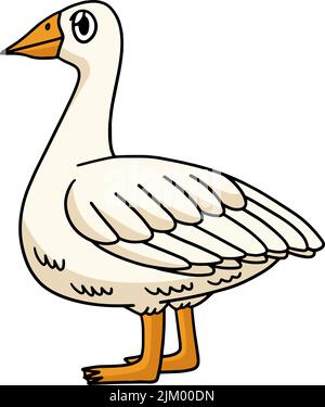 Goose Animal Cartoon Colored Clipart Illustration Stock Vector