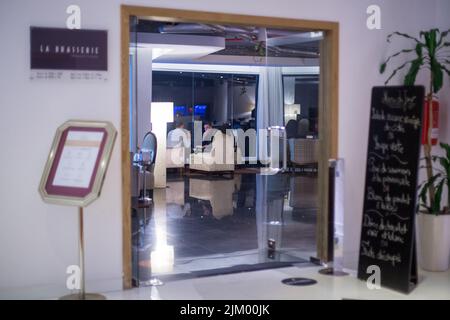 Modern interior of a hotel restaurant Stock Photo