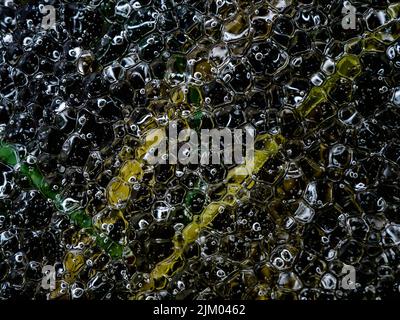 A closeup shot of lots of water bubbles Stock Photo