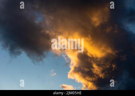 A beautiful view of colorful clouds in the sky Stock Photo