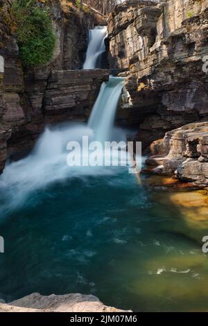 saint mary falls in glacier national park, montana Stock Photo - Alamy