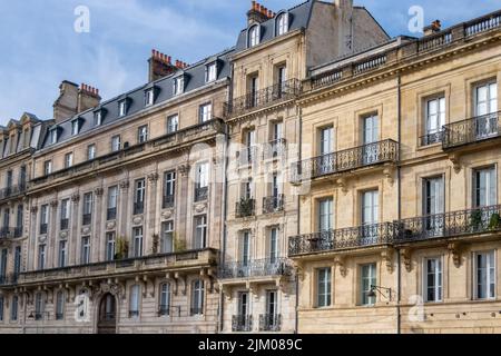 Bordeaux, beautiful french city, typical building in the center Stock Photo