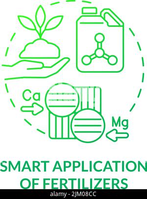 Smart application of fertilizers green concept icon Stock Vector Image ...