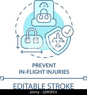 Prevent in-flight injuries concept icon Stock Vector Image & Art - Alamy