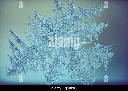 a macro shot of ice crystal Stock Photo