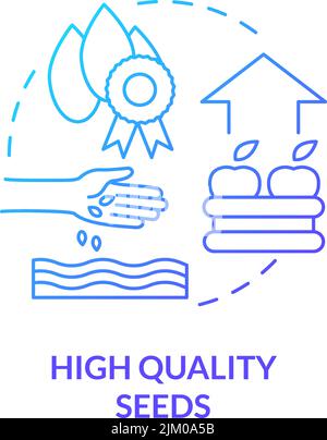 High quality seeds blue gradient concept icon Stock Vector