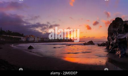 A beautiful landscape of the sea on the sunset Stock Photo