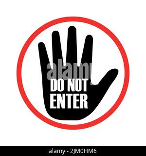 Do not enter icon - editable stroke	on white background - vector illustration Stock Vector