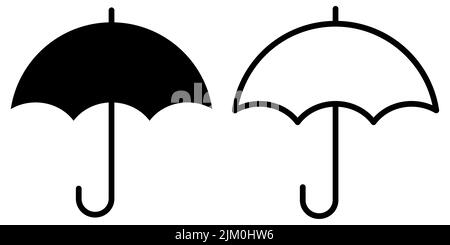 Umbrella icons. Rain protection symbol. Vector illustration Stock Vector