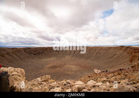 The view of Meteor Crater Natural Landmark. Arizona, United States. Stock Photo